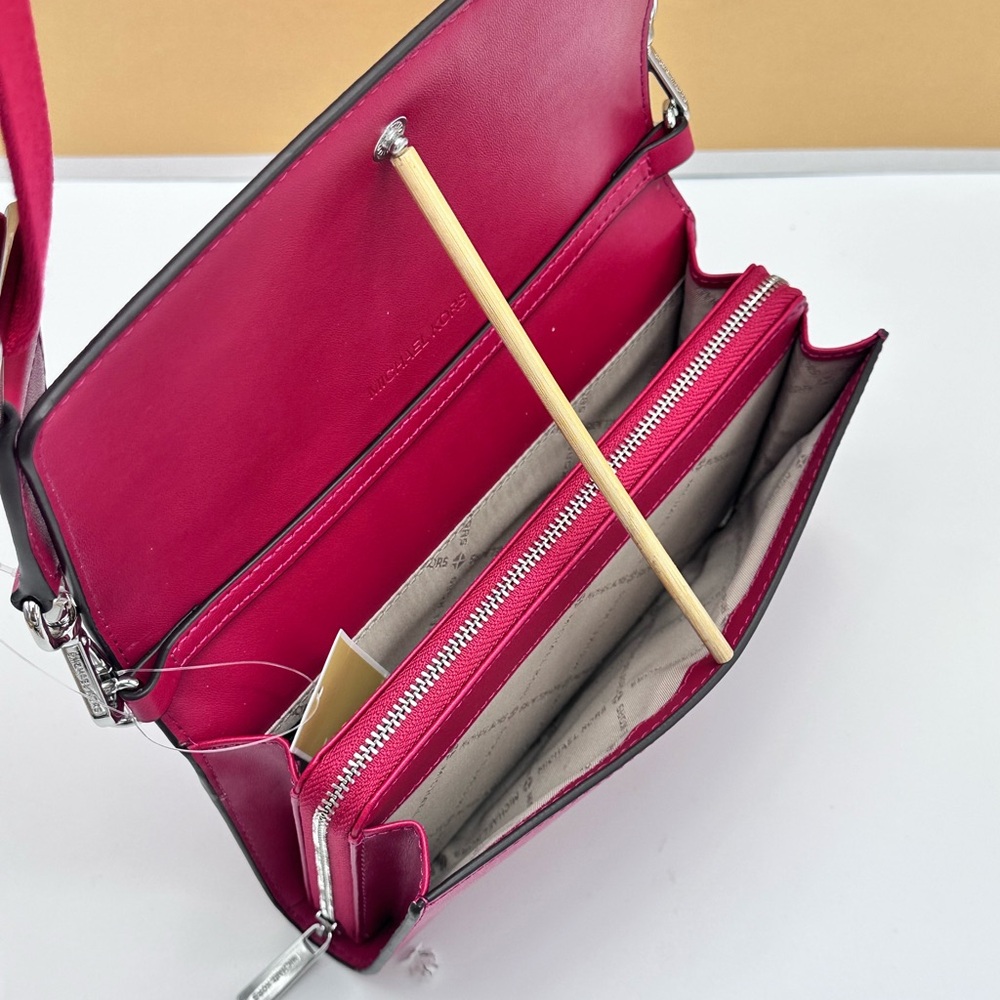Michael Kors Pink to Blue Gradient Monogram Crossbody Bag - Picture 11 of 16